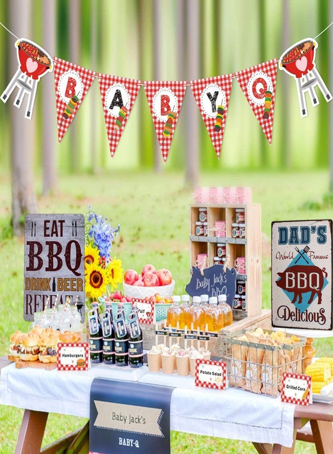 SUMIK Dad's BBQ Delicious, Metal Tin Sign, Vintage Art Poster Plaque Kitchen Home Wall Decor - Image 4